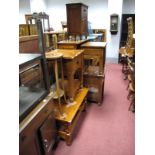 A Quantity of Matching Stained Softwood Household Furniture, including folding three height