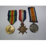 A World War One Trio, War, Victory and 1914-15 Star, awarded to 10560 L CPL H. Hoyland, York and