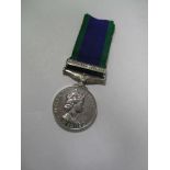 A Single General Service Medal Queen Elizabeth II Northern Ireland , awarded to 25004884 Pte D.
