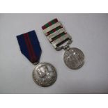 Late XIX to Early XX Century Duo, consisting of India Medal with three bars, Malakand 1897, Punjab