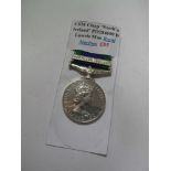 A Single General Service Medal Queen Elizabeth II Northern Ireland , awarded to P0284600  D. Lawrie,