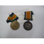 A WWI Medal Duo, comprising War and Victory Medals awarded to 60896 Pte/ Private. F. Woodcock, of