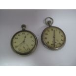 Rolex; A British Military Issue Openface Pocketwatch, the signed dial with Arabic numerals and