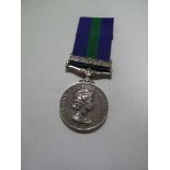 A Single General Service Medal Queen Elizabeth II Malaya, awarded to 22929805 TPR H.J. Caughie, 11th