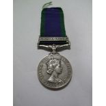 A Single General Service Medal Queen Elizabeth II Northern Ireland, awarded to 24276067 Pte A.M.