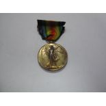 A World War One Victory Medal, awarded to 32137 Pte E. Leadbeater, York and Lanc Regiment.