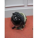 An R.A.F. Pilot's Helmet, Denis Ferranti Ltd. electrical headset, large, NATO 5965-99-954-3067,