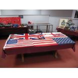 Five Flags: Union Jack by Porter Bros., Liverpool, 24" x 52" (61 x 133cms); White Ensign, 18" x