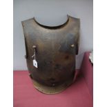 A Mid XIX Century French Cuirassier Breast Plate. Significant wear to all areas.