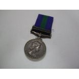 A Single General Service Medal Queen Elizabeth II Malaya, awarded to 23541555 TPR A. Gill, 13th /