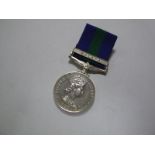 A Single General Service Medal Queen Elizabeth II Malaya, awarded to 23247313 Pte D. Brooks,