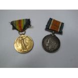 A World War One Duo, War and Victory Medals , awarded to 35120 SJT T.S Moxon, M.G.C, Yorks and