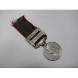 Victorian India Medal with Two Clasps- Waziristan 1901-2 and Punjab Frontier 1897-98 to: name