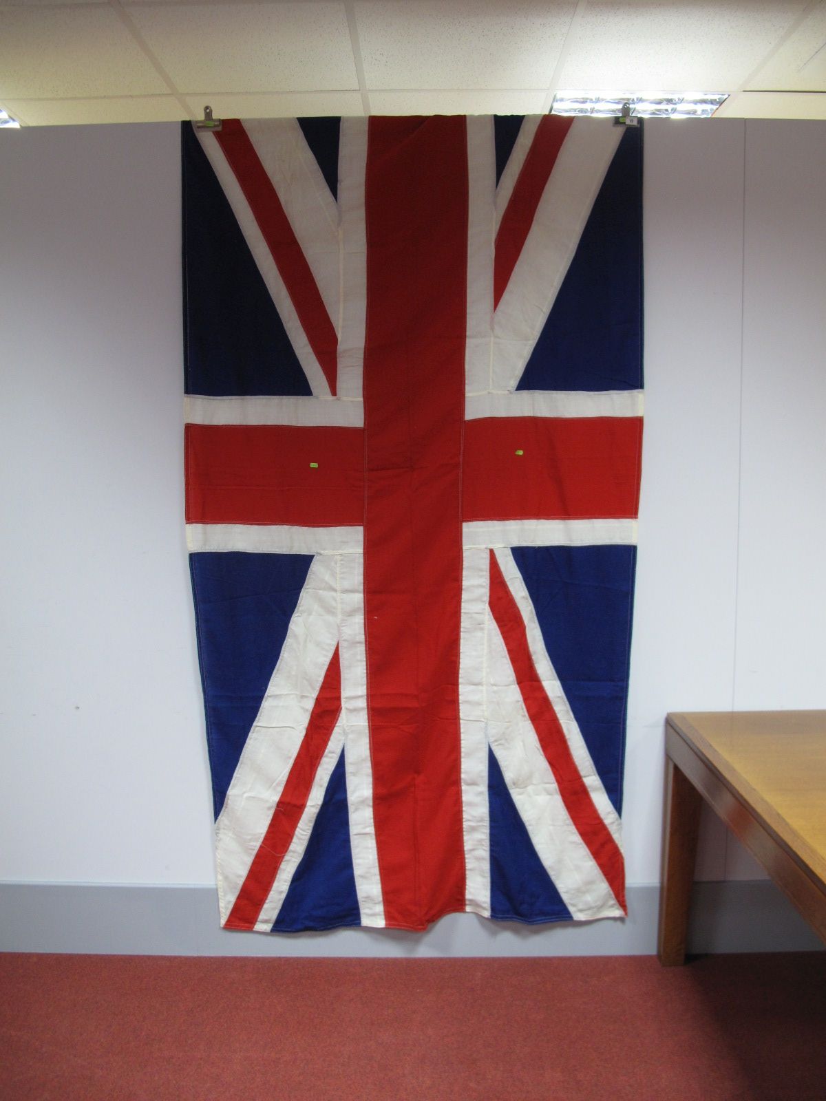 A Union Jack Flag, 50" x 108" (127 x 274cms), marked with War Department arrow.