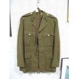 Royal Engineers Officers Service Dress by Austin Reed. With cap and Sam Brown belt, tunic,