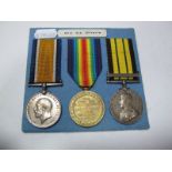 WWI Group of Three Medals, consisting of WWI War, Victory, Africa, General Service Medal with
