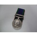 A Single General Service Medal Queen Elizabeth II Northern Ireland , awarded to 24191597 GDSM J.G.