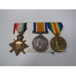 A World War One Trio, War, Victory and 1914-15 Star, awarded to 2231 Pte D. Lewis, York and Lanc