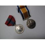 WWI Duo, consisting of British war medal to F.21961 A.V. Cowley .053M of the Royal Naval Air service