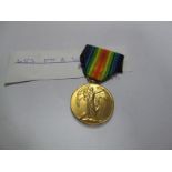 A World War One Victory Medal , awarded to 453 Pte A. Williams, York and Lanc Regiment.