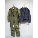 An R.A.F. Aircrew Coverall, MK 14A NATO #8415-99-1304082, size 6, with Sergeants stripes and knife