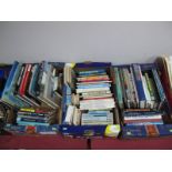 Three Large Boxes of Military Aviation Books. Including "Janes" Fighting Aircraft of WWII, titles On