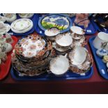 A Late XIX Century Tea Service, with floral decoration:- One Tray (Thirty-Six Pieces)