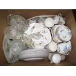 A Midwinter Stylecraft Part Tea Service, press moulded glassware's, Old Royal china tea wares,