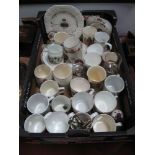 Royal Commemorative China, early XX Century and later, including beakers, cups, mugs, cabinet