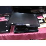 A Samsung 21" Flatscreen TV, (no stand), attached with wall bracket, a Samsung HDD and DVD recorder,