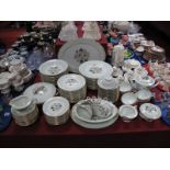 A Quantity of Japanese Porcelain Tea and Dinnerware's, printed decoration of flowers and foliage