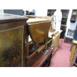 An Early XX Century Ash Bobbin Turned Corner Chair, with a rushed seat, together with an oak gate