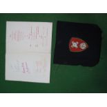 Rotherham United Blazer Badge, in gilt braid border, a 1953 Supporter's Club dinner menu signed by