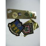 Two Sheffield United Blazer Badges, United and Wednesday enamel badges, two Yorkshire cricket and