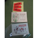 Cigarette Cards. Churchman's Association Footballers 1938 and Wills 1935-6, Players tennis. Sets