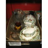 Early XX Century Dinner Service, of nineteen pieces, glass fruit bowls:- One Box