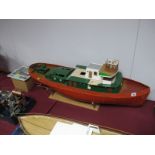 A Part Constructed Fibreglass and Wooden Mobile Marine Models "Lady Woes" Tug Boat. Fitted with dual