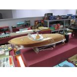 An Equipage Rivierra 80 Wood Constructed Classic Speed Boat. Fitted with a Graupner 700BB electric