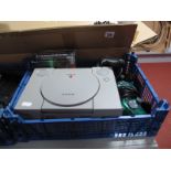 Two Sony Playstation PS1 Video Games Consoles #SCPH-5552 and #SCPH-7502 PAL. With two controllers,