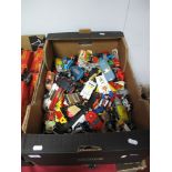 A Large Quantity of Diecast Vehicles by Dinky, Corgi, Matchbox, Among Others. All broken/playworn.