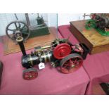 A Markie Live Steam ½inch Gauge Traction Engine. 15½ inch long with ½ inch bore and 1 inch stroke, 5