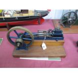 A Stuart Victoria Live Steam Mill Engine in Blue. With a 1 inch bore and 2 inch stroke. Seven inch