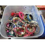 A Mixed Lot of Assorted Costume Jewellery, including beads, bangles, etc:- One Box