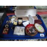 Assorted Costume Jewellery, including ring, lady's wristwatch, imitation pearls, brooches, etc:- One