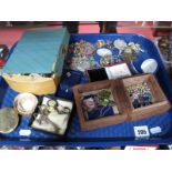 Assorted Costume Jewellery, including imitation pearls, brooches, etc:- One Tray