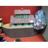 Folk Art Noah's Ark and Large Collection of Animals, wood and tin construction, signed and dated