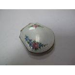 FMCO Enamelled Lady's Powder Compact, of stylised horseshoe shape, featuring roses (damages).