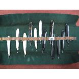 A Salesman's c.1930's Sample Roll of Assorted Cutthroat Razors, made by C., Myers & Sons, scales