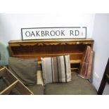 A Stained Pine Dresser Top/Plate Rack, and an early XX Century copper coal scuttle. (2)