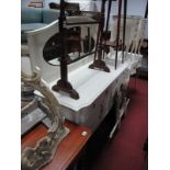 A Cream Painted Mirror Back Sideboard, with two drawers over cupboard doors.